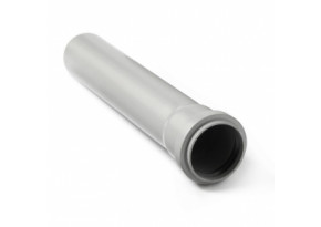 Патрубок 50 ПП 0,15м (толщ. 1,5мм) серый